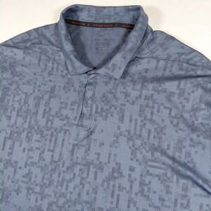Nike Dri-Fit Tiger Woods Collection Golf Polo Shirt Men's XXL Blue‎ Digital Camo